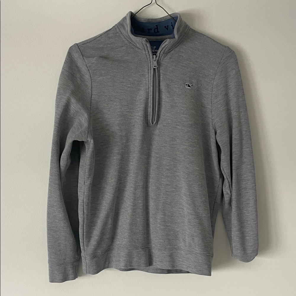 Vineyard Vines Boys Heather Gray Zip-Up Sweater